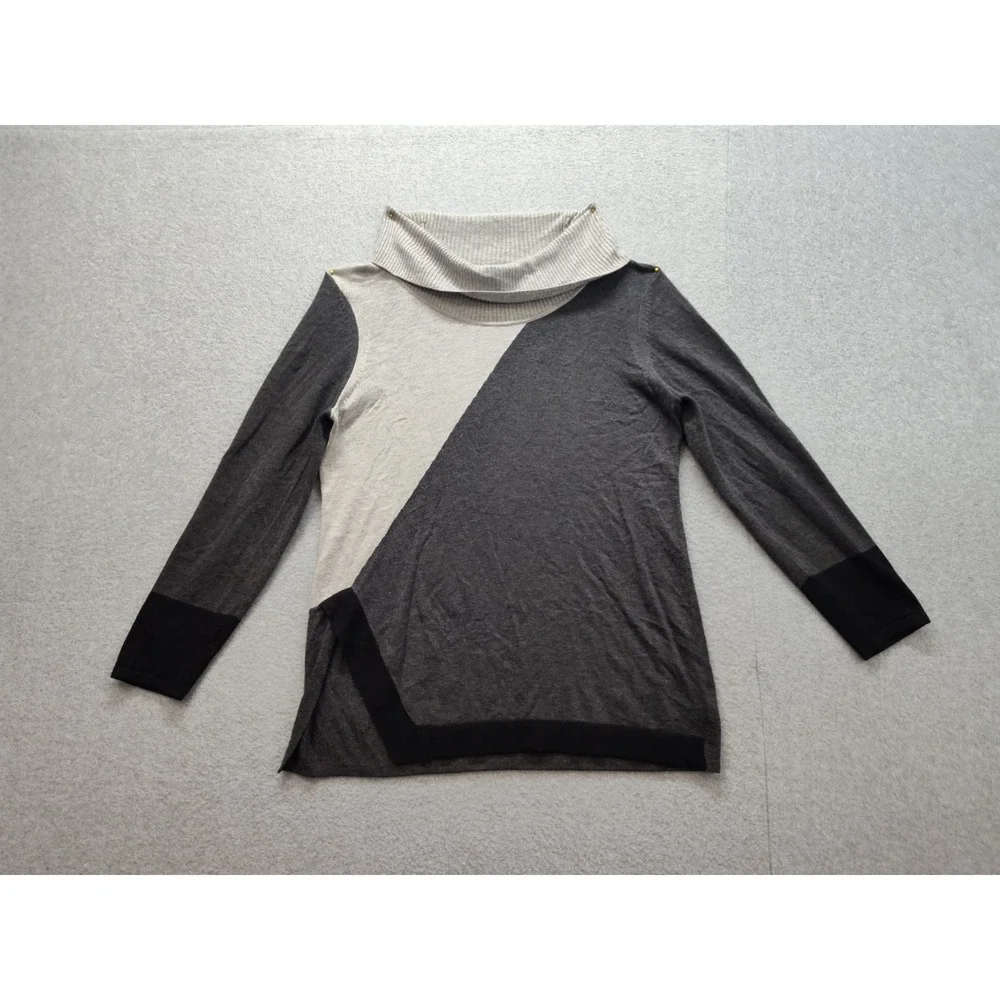 Context Women Sweater XL Multicolor Cowl Neck Long Sleeve‎ Pullover Outdoor